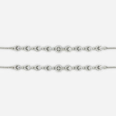 925 Silver Crystal Link Anklets