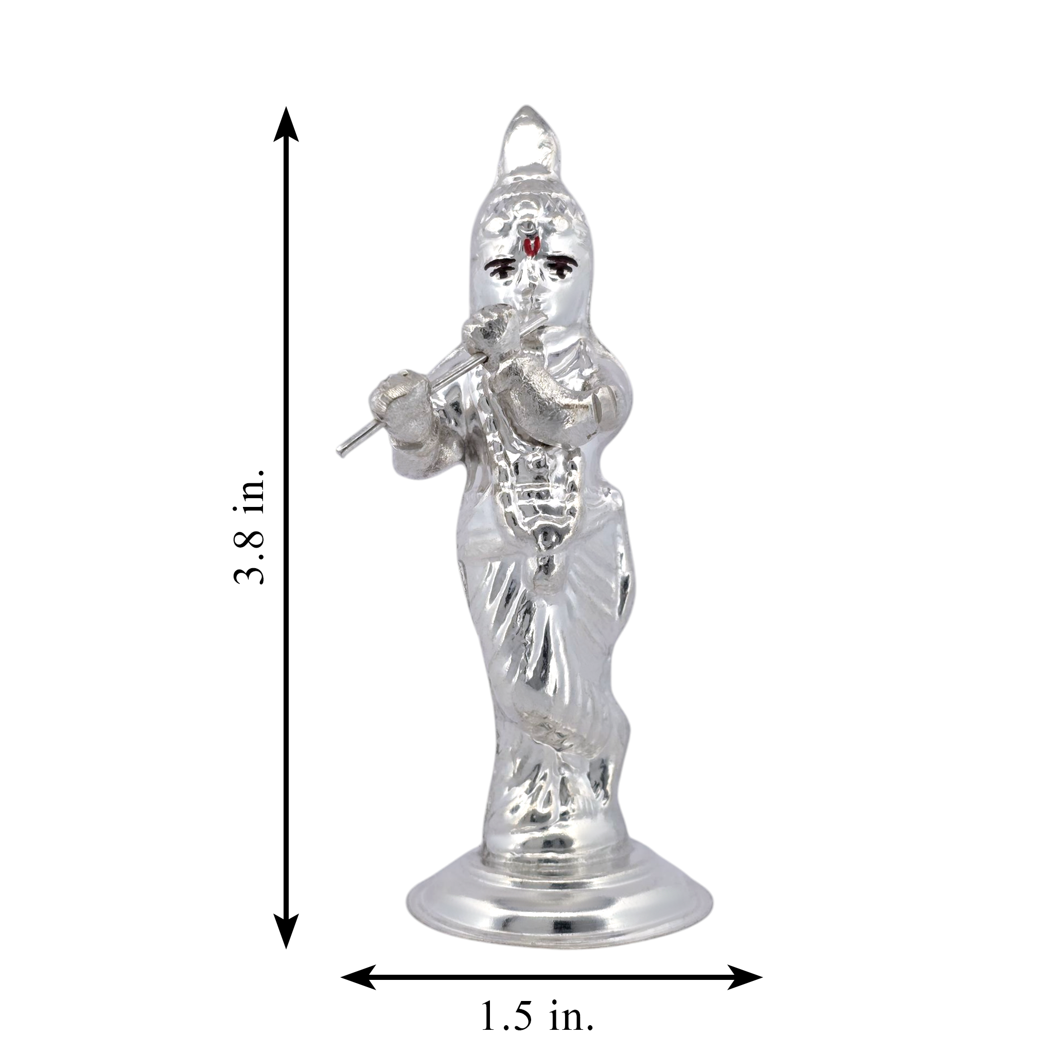 Silver Lord Krishna Idol