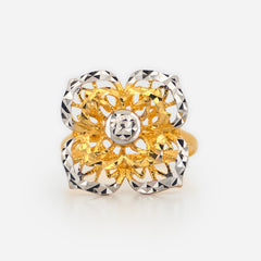 22K Gold Radaint Flower Ring
