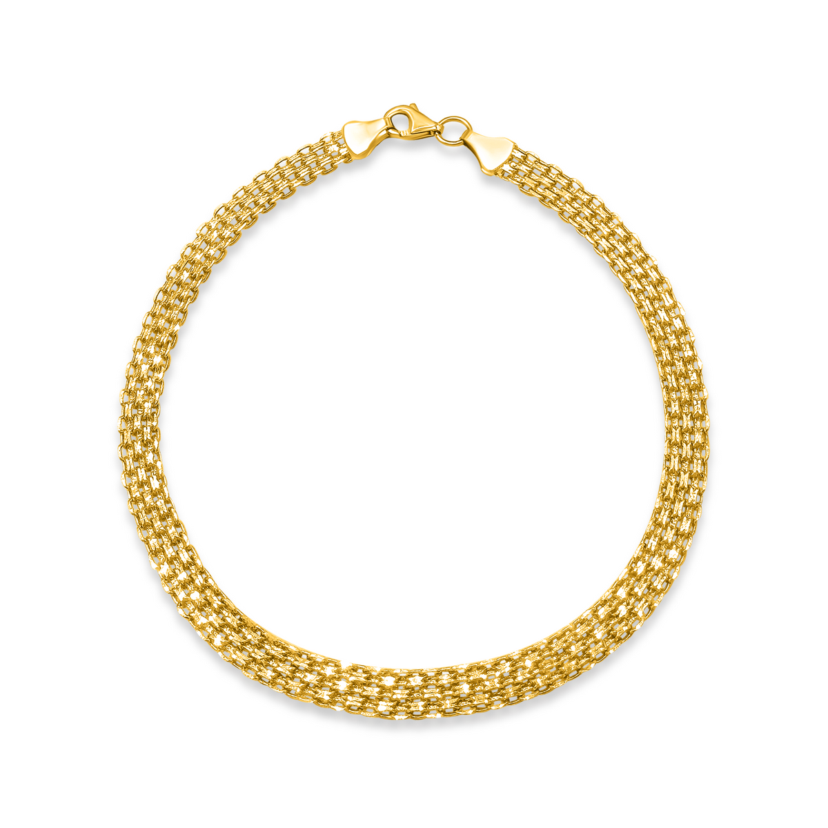 18K Gold Basketweave Bracelet