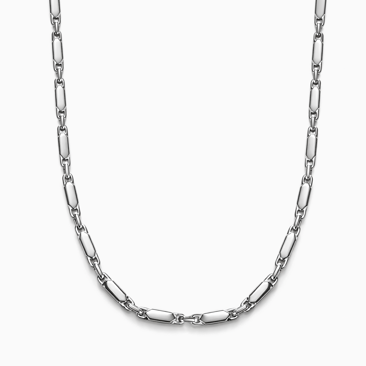 925 Silver Elongated Bar Link Chain - 22"