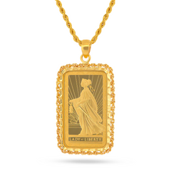 22K Gold Lady of Liberty Pendant