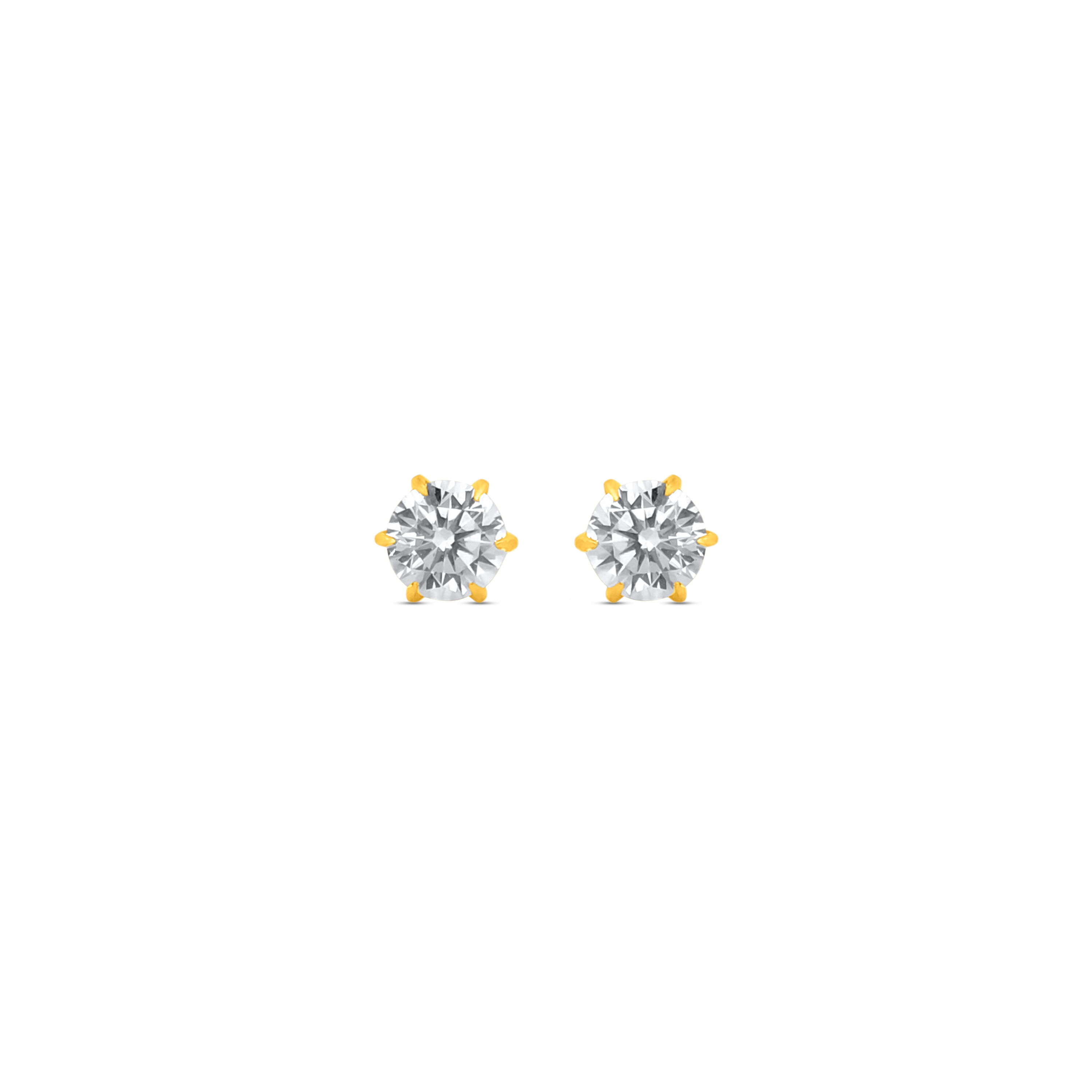 22K Gold Classic Spark Stud Earrings
