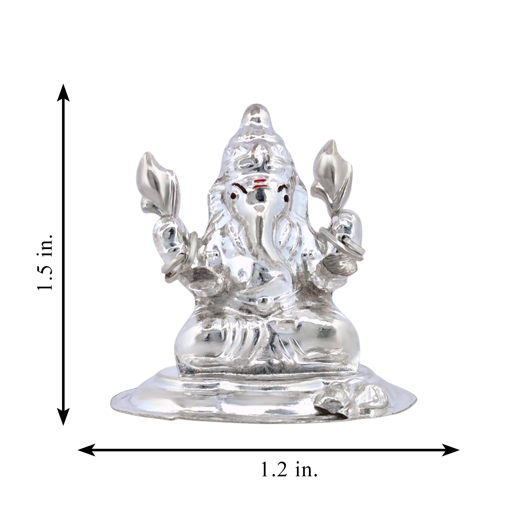 Silver Mini Ganesha Idol
