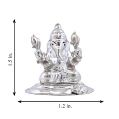 Silver Mini Ganesha Idol