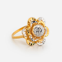 22K Gold Radaint Flower Ring
