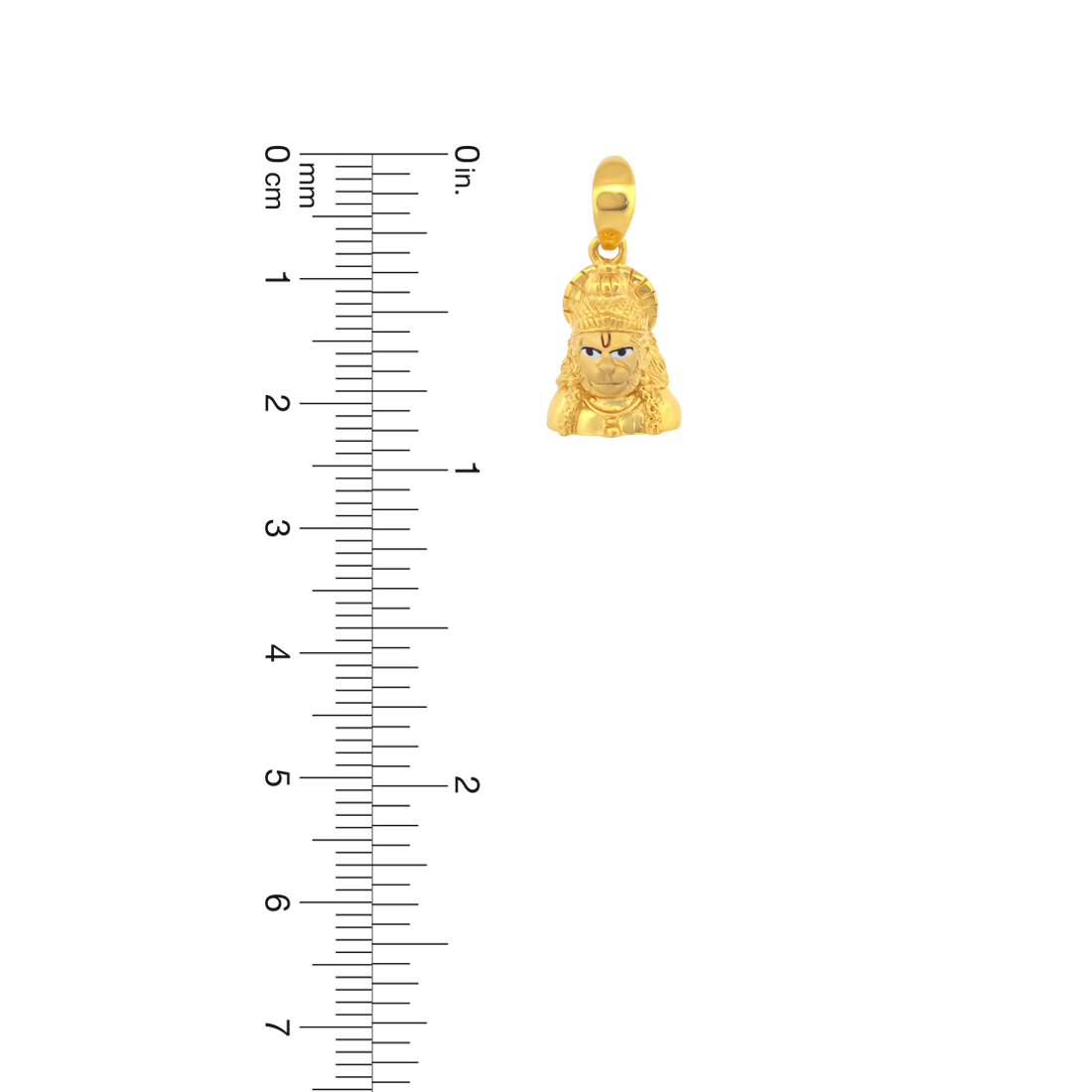 22K Gold Majestic Lord Narasimha Gold Pendant