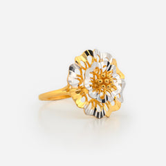 22K Gold Radaint Flower Ring