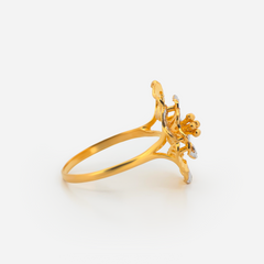 22K Gold Radaint Flower Ring