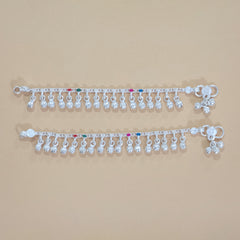 Silver Baby Gungroo Anklets