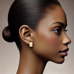22K Gold  Duo-Tone Clip-On Earrings