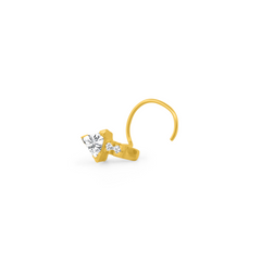 22K Gold Arrow Nose Pin