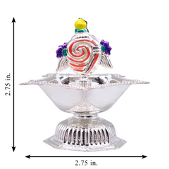 Silver Shankh Panch Mukh Oil Lamp