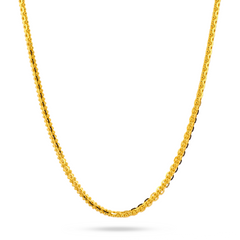22K Gold Cable Dot Chain - 18"