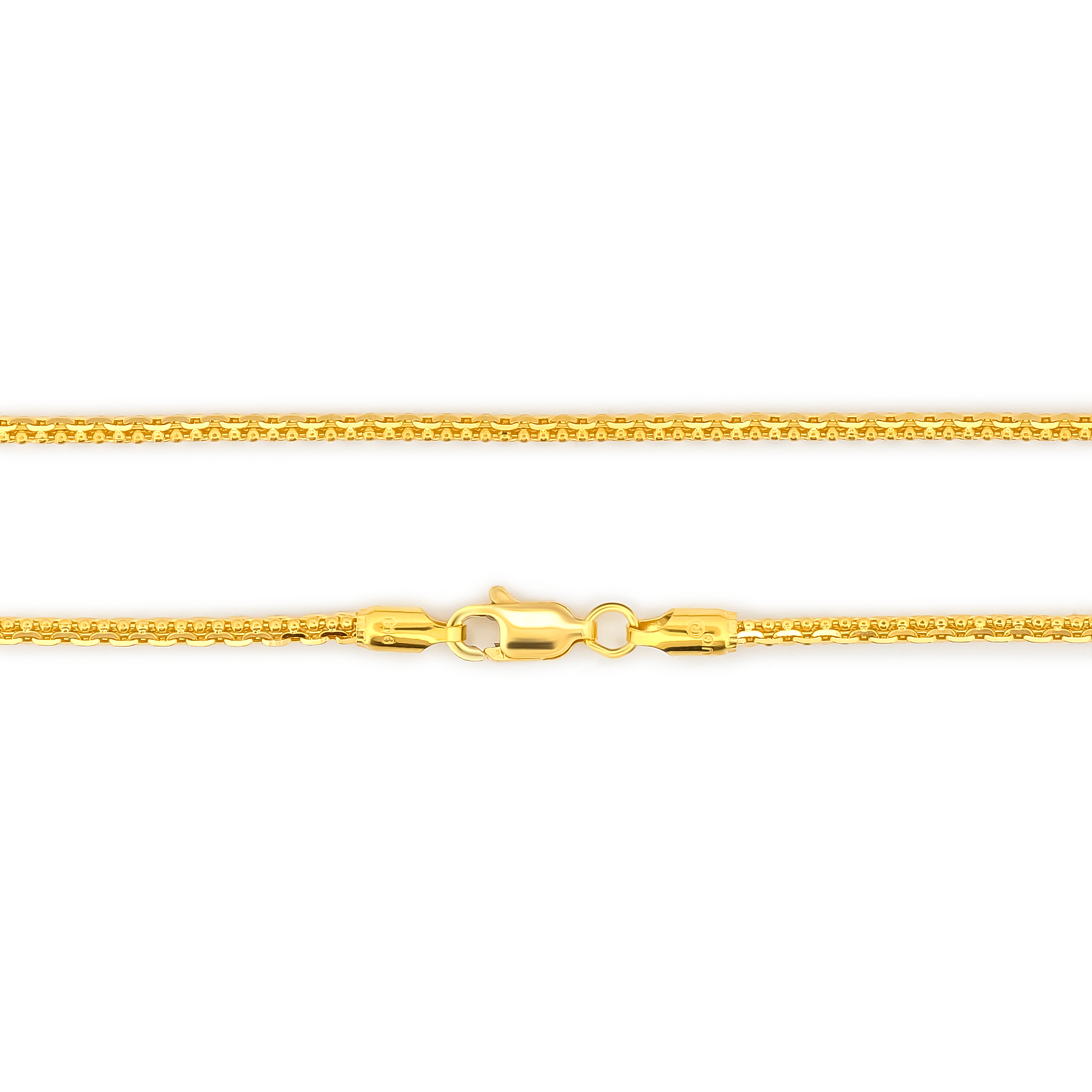 22K Gold Cable Dot Chain - 18"