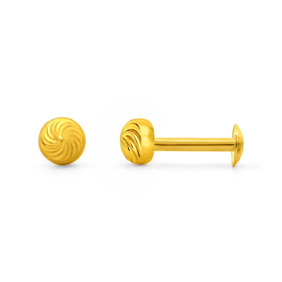 22K Gold Spinner Baby Stud Earrings