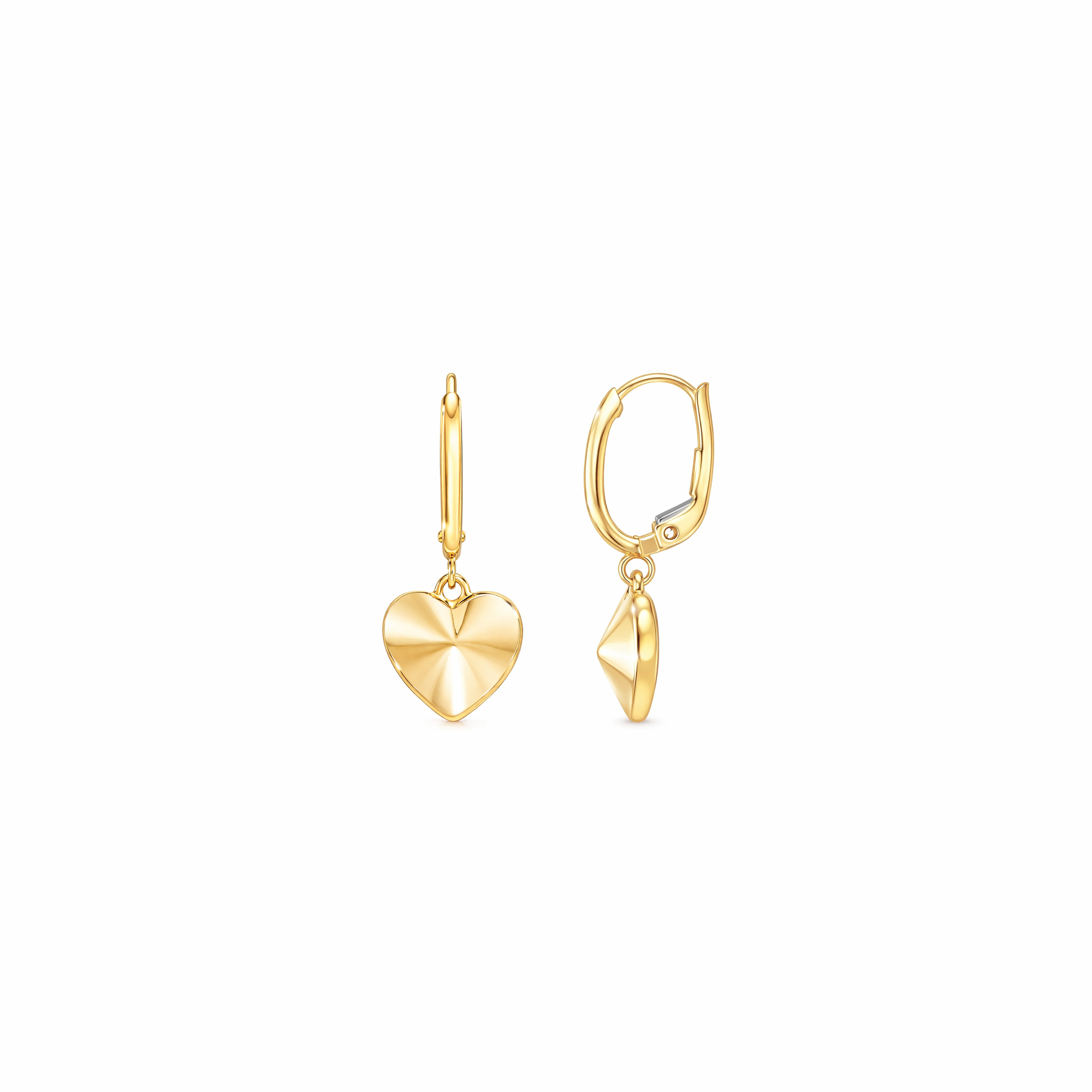 14K Gold Eternal Heart Earrings
