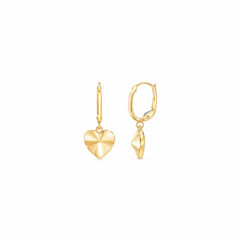 14K Gold Eternal Heart Earrings