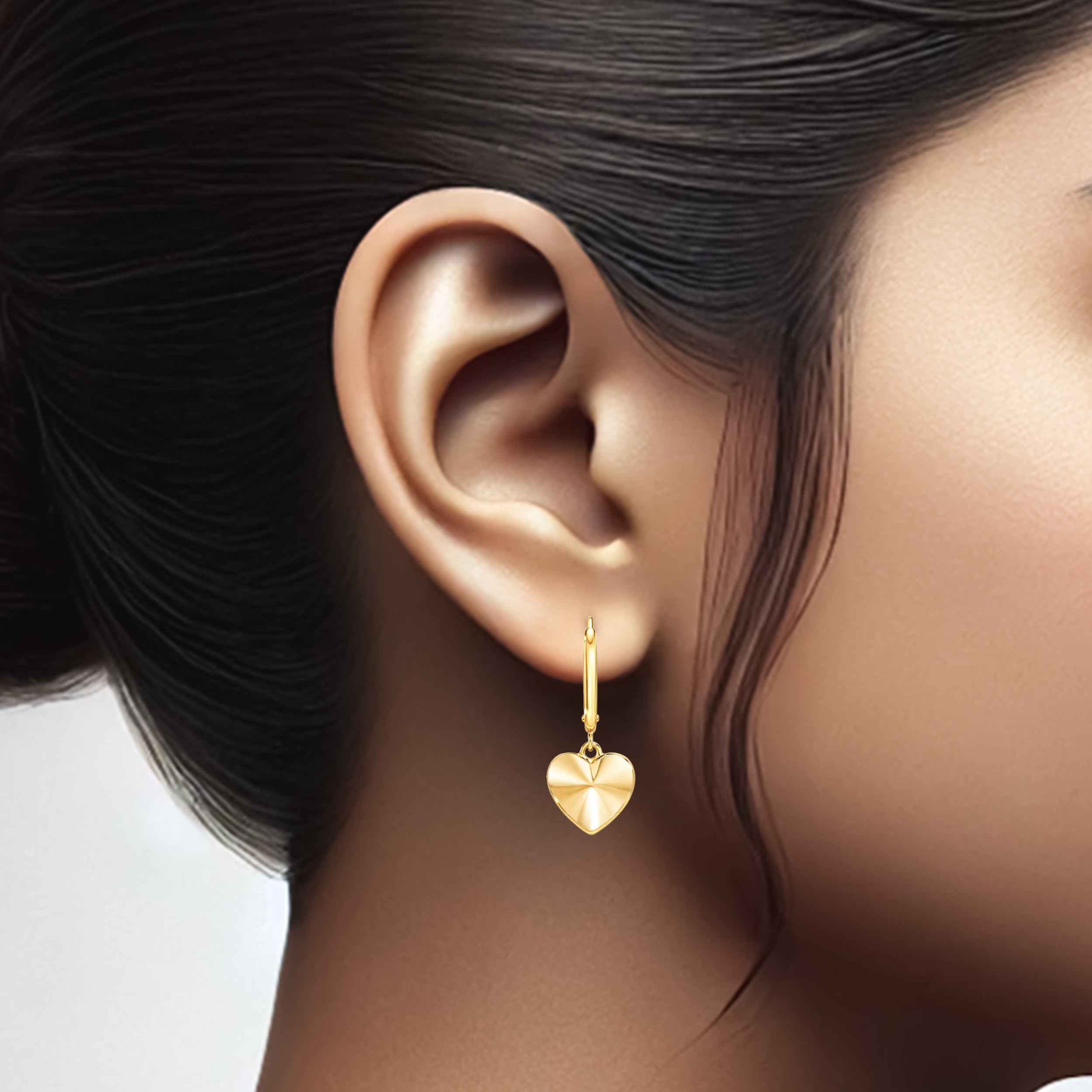 14K Gold Eternal Heart Earrings