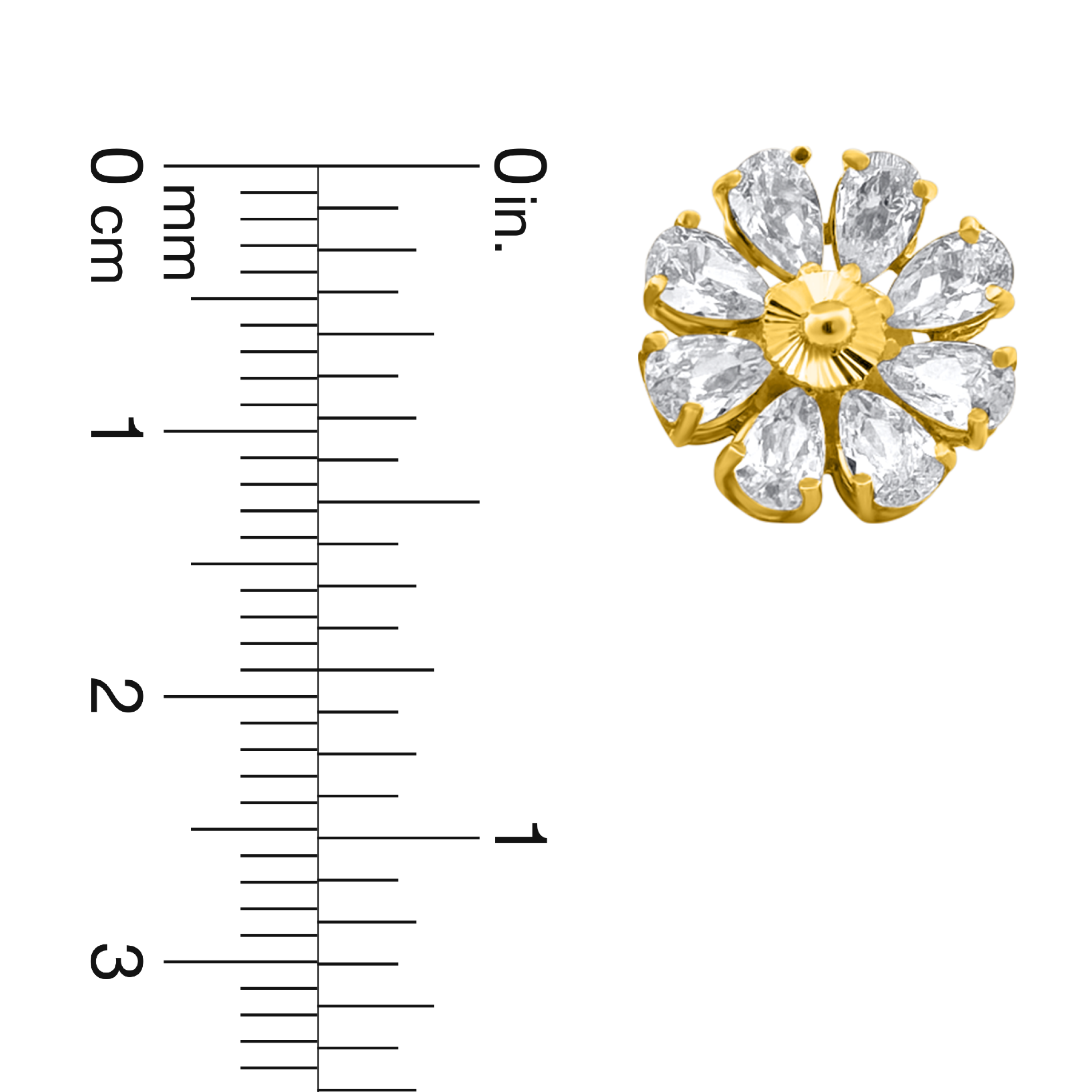 22K Gold Celestial Petal Earrings