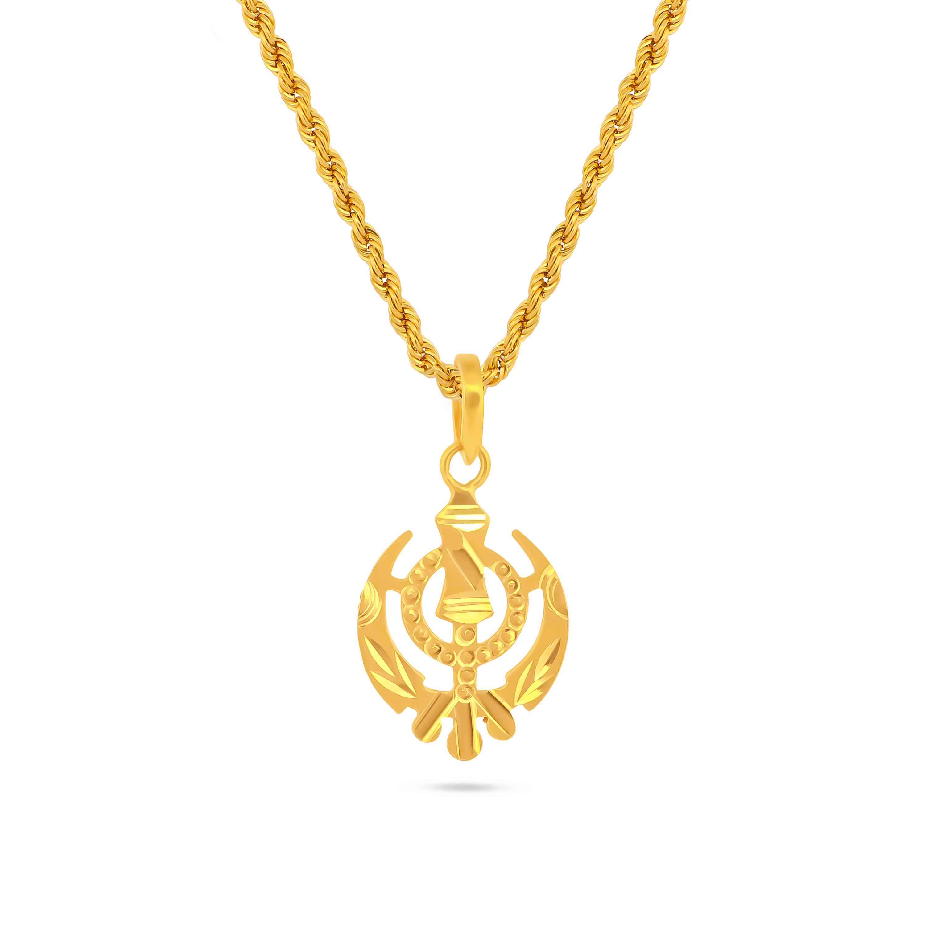 22K Gold Luxurious Khanda Pendant