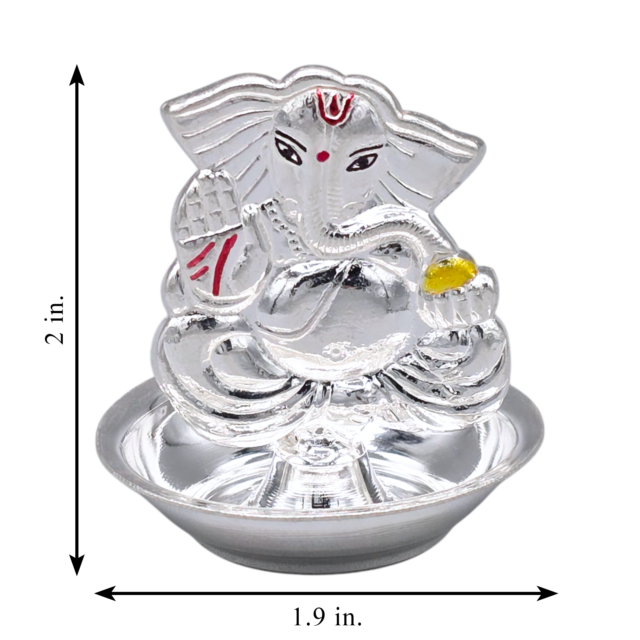 Silver Ganesha Incense Holder