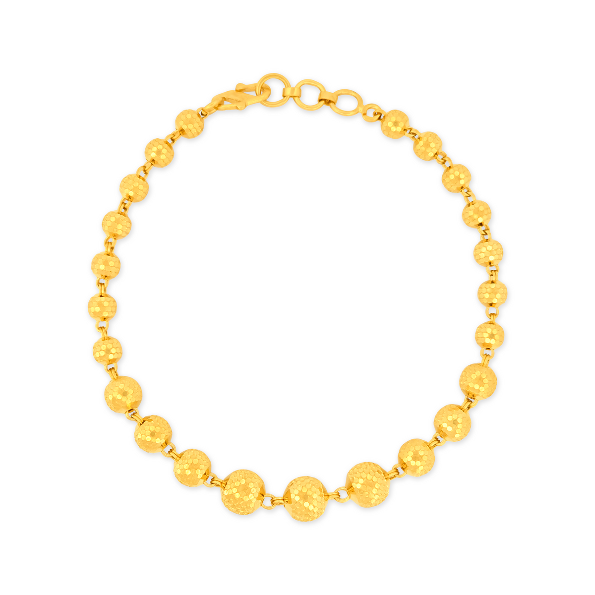 22K Gold Ball-Link Bracelet