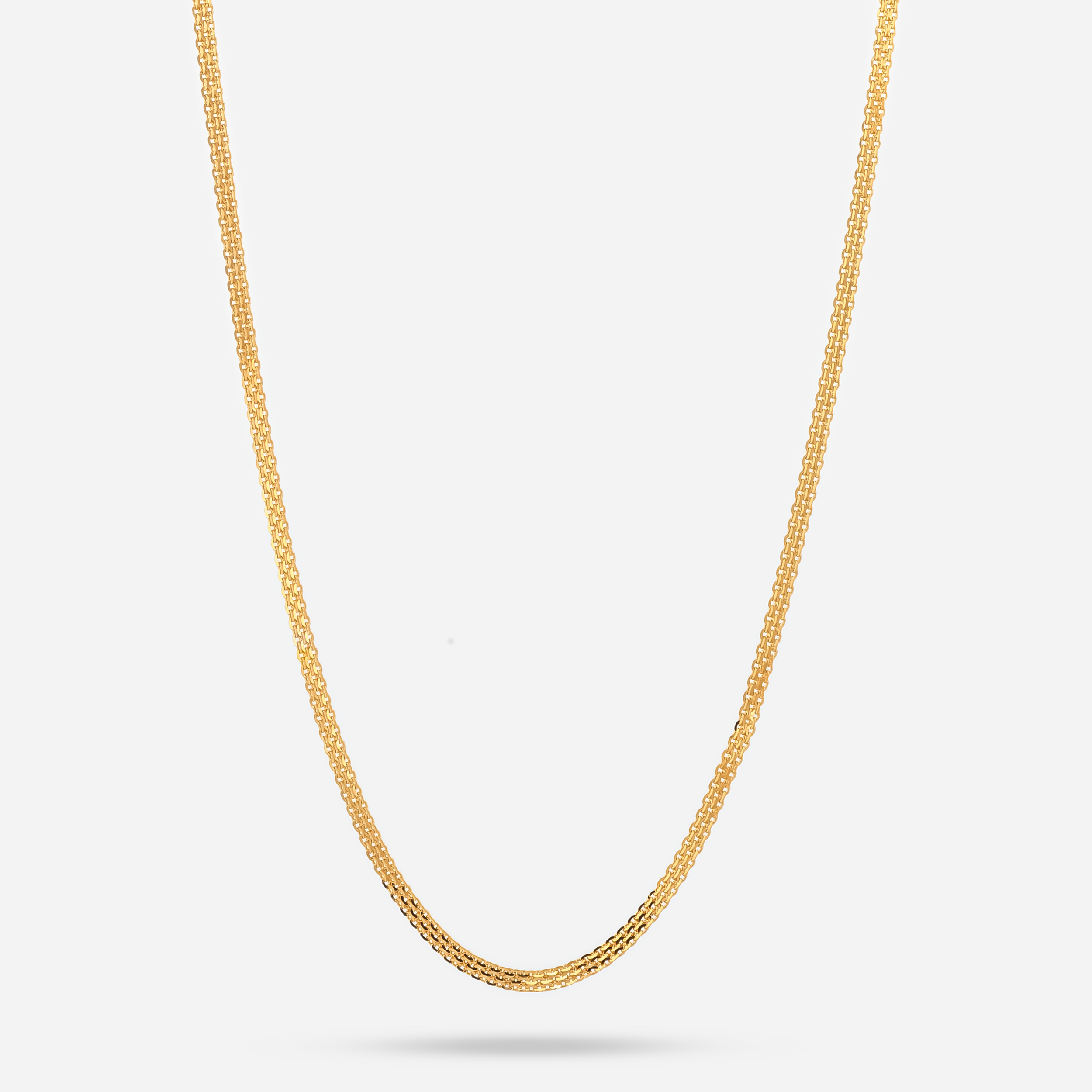 22K Gold Flat Chain - 20"