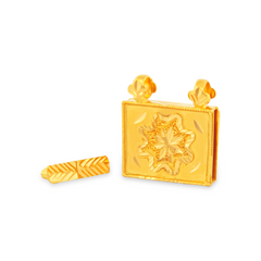 22K Gold Traditional Sikh Pendant with Khanda Symbol