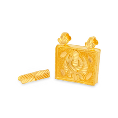 22K Gold Traditional Sikh Pendant with Khanda Symbol