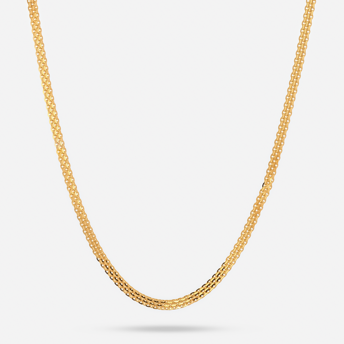 22K Gold Flat Chain - 20"