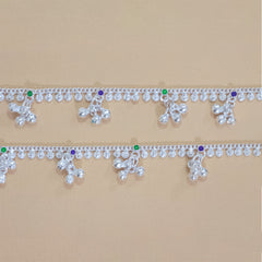 Silver Kids Multicolor Gungroo Anklets