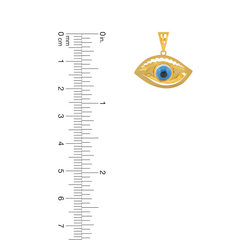 22K  Gold Evil Eye Pendant
