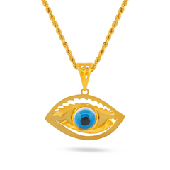 22K  Gold Evil Eye Pendant