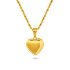 22K Gold Heart Pendant
