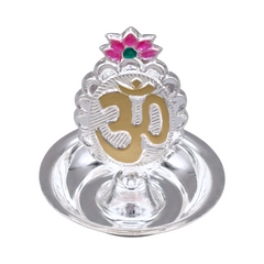 Silver Om Symbol Incense Holder