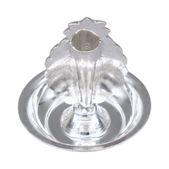 Silver Om Symbol Incense Holder