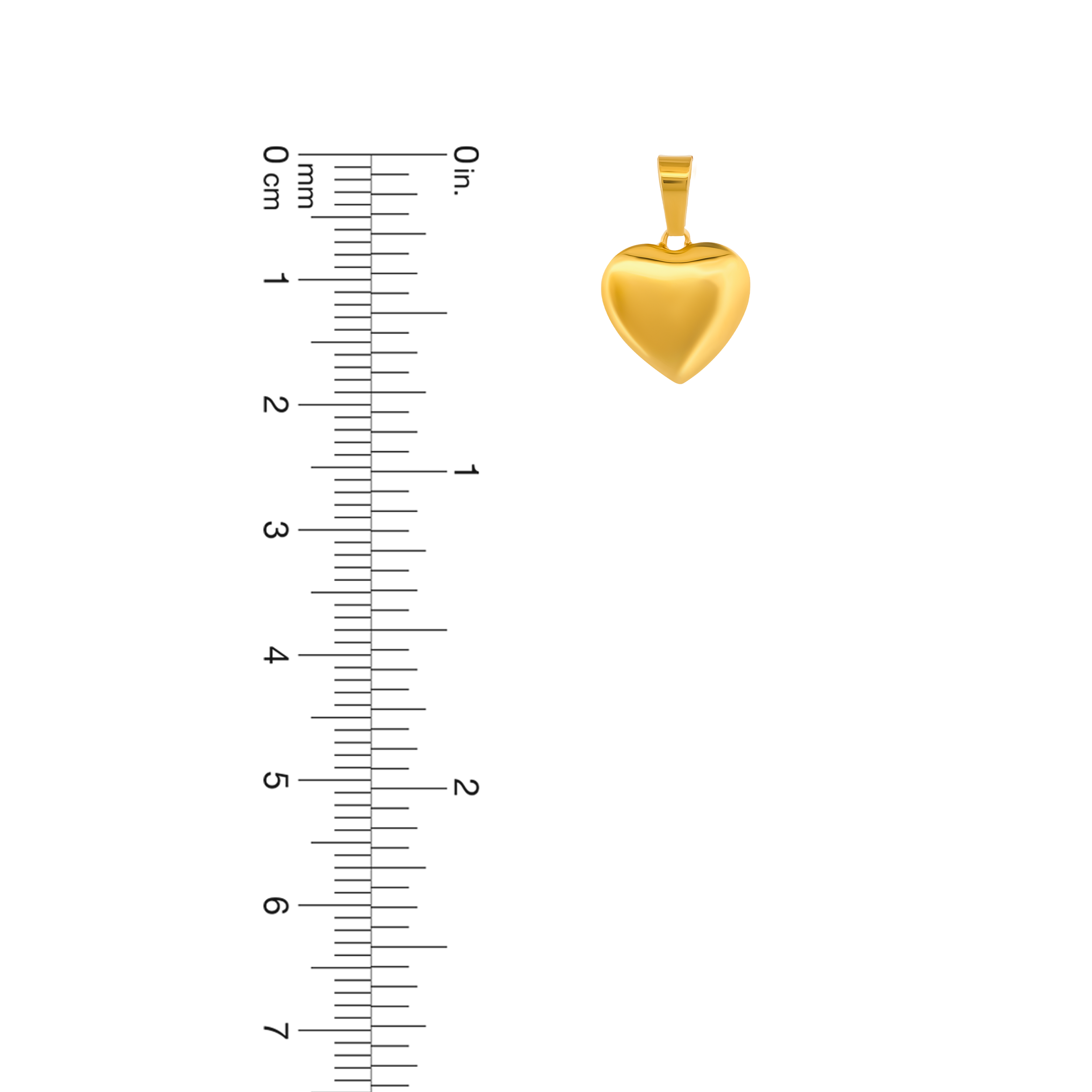 22K Gold Heart Pendant