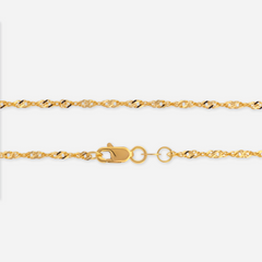 22K Gold Twist Chain - 18"