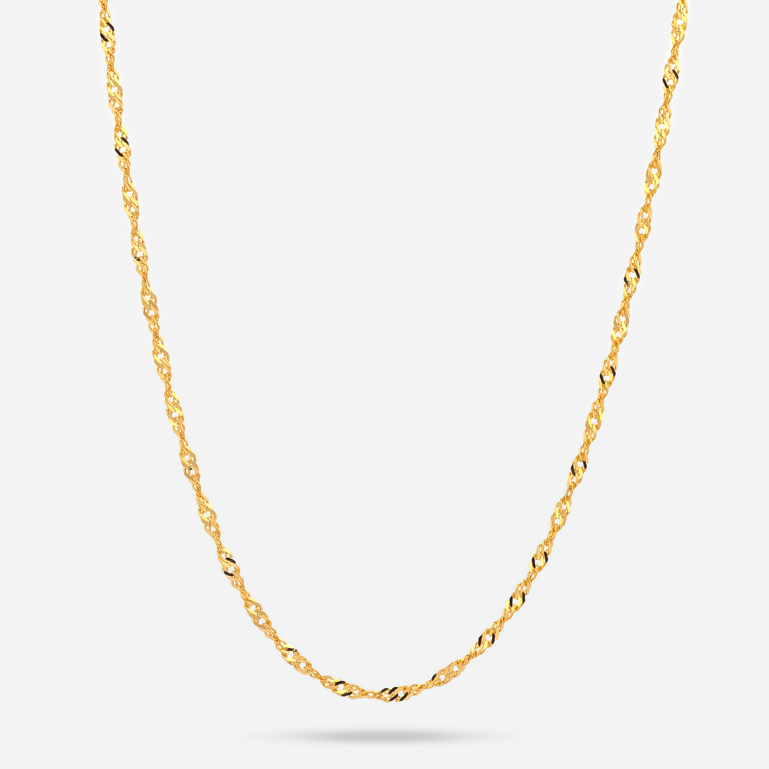 22K Gold Twist Chain - 18"