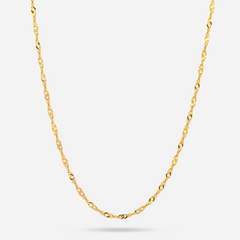 22K Gold Twist Chain - 18"