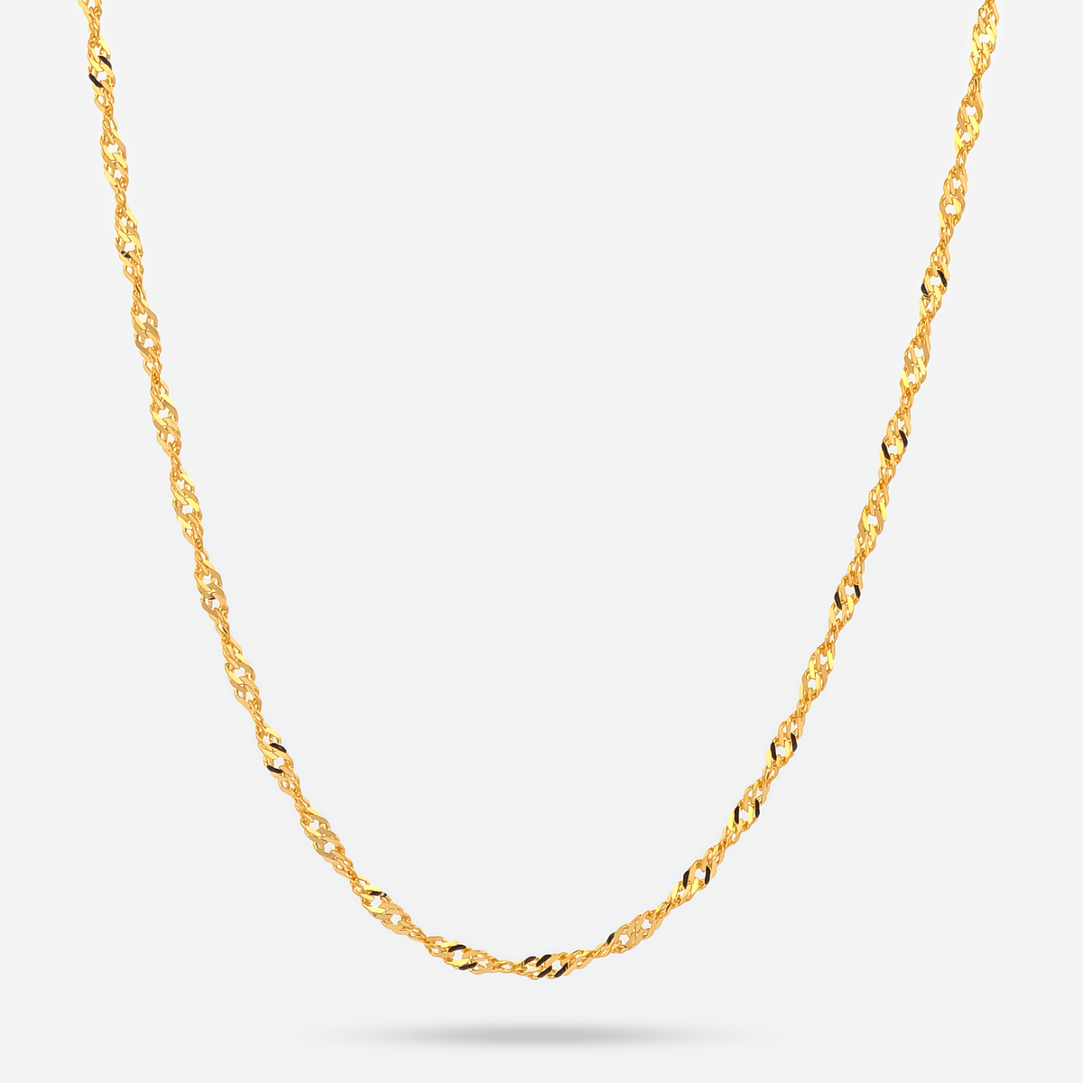 22K Gold Twist Chain - 18"