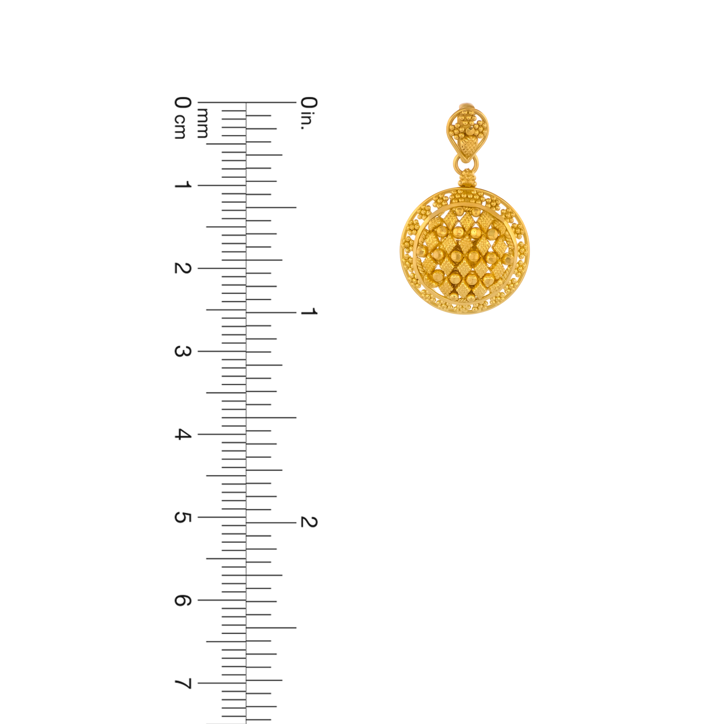 22K Gold Traditional Pendant