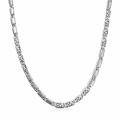 925 Silver Diamond-Cut Link Chain - 22"