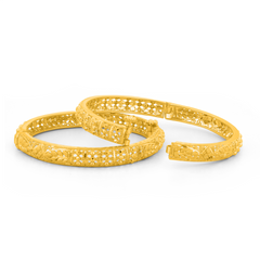 22K Gold Royal Baby Bangles With Screw Closure