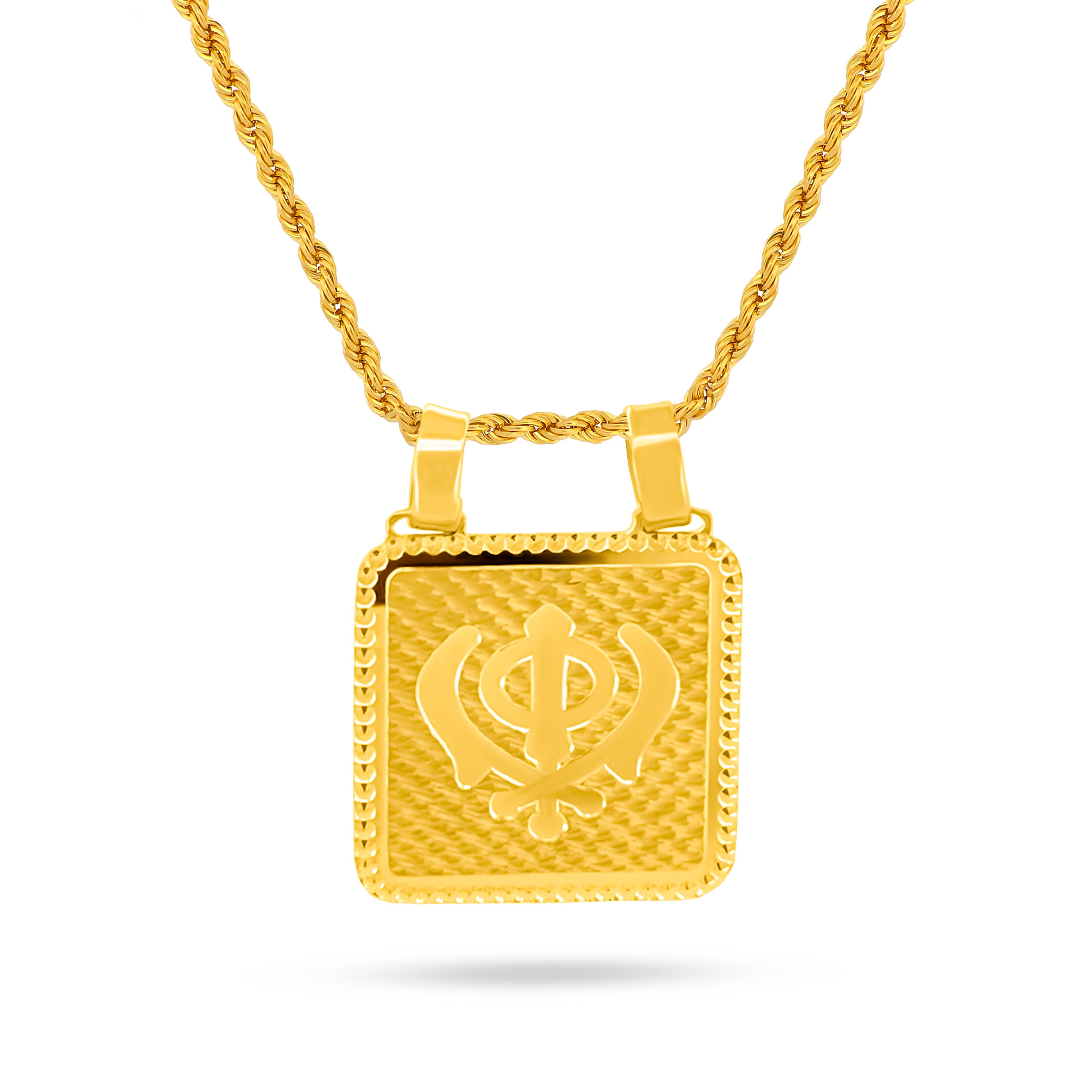 22K Gold Sq Kanda Pendant