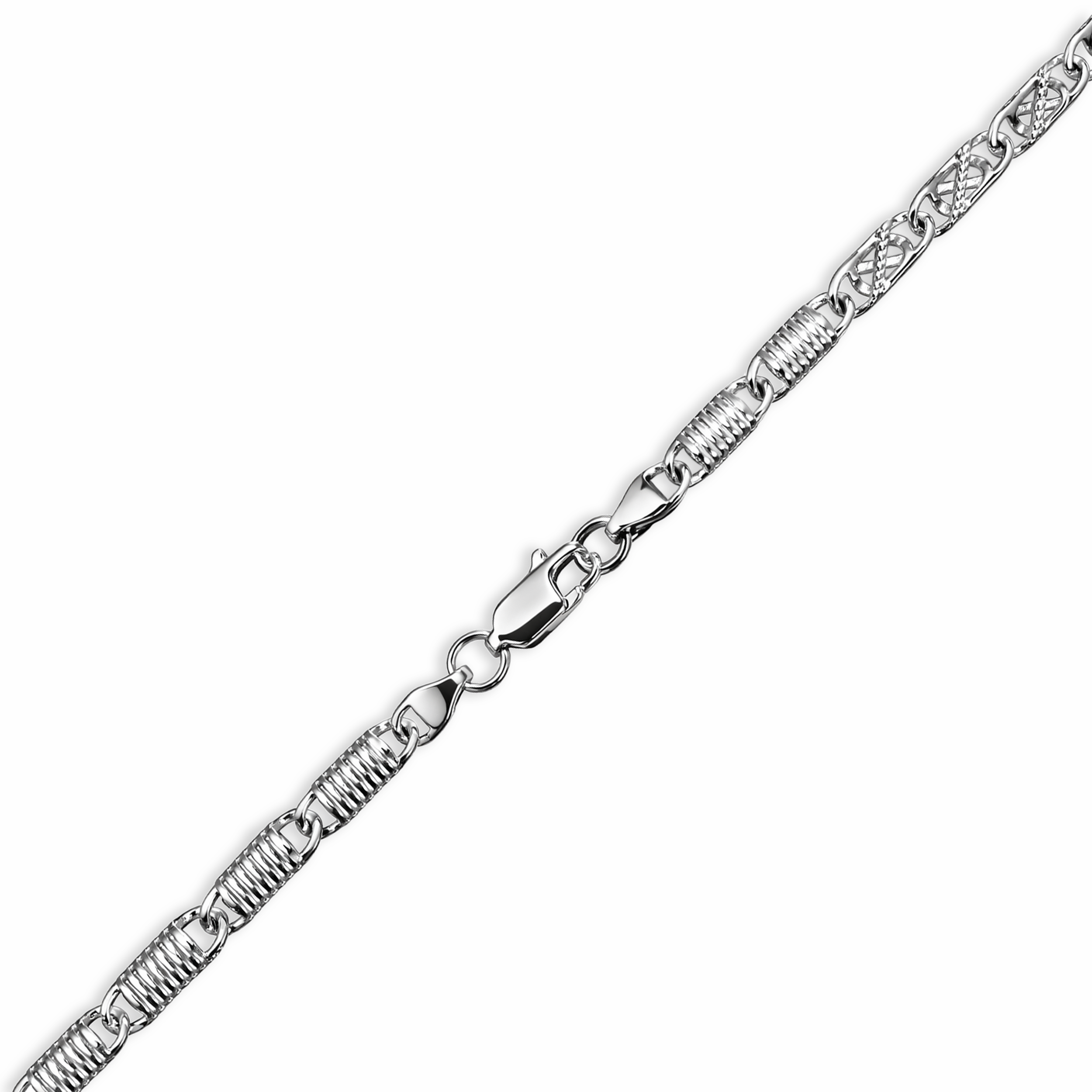 925 Silver Diamond-Cut Link Chain - 22"