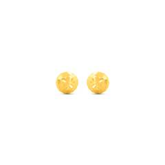 22K Gold Timeless Sphere Stud Earrings