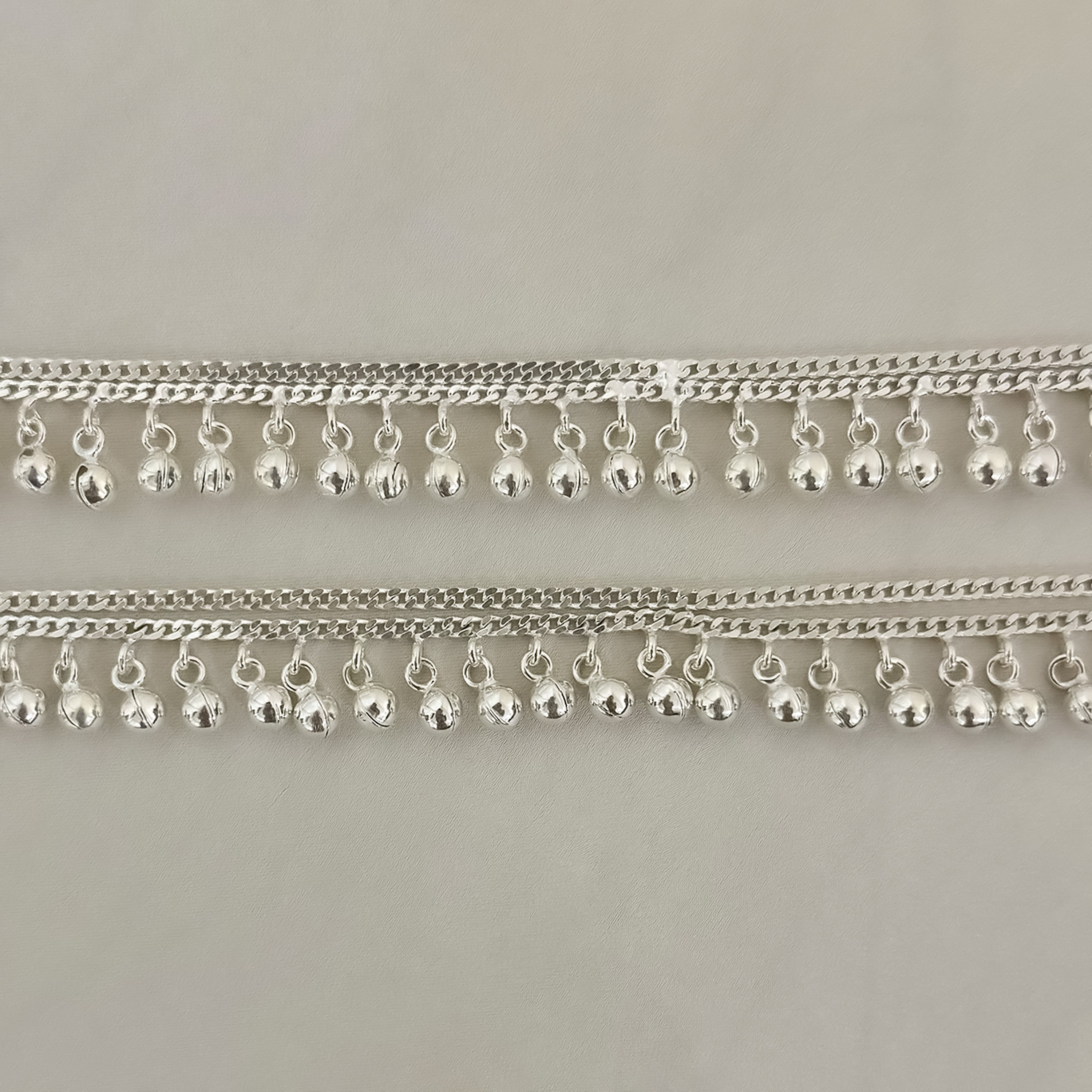 Silver Ghungroo Anklets