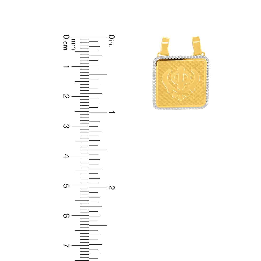22K Gold Sq Kanda Pendant